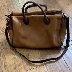 Madewell two tone brown leather purse